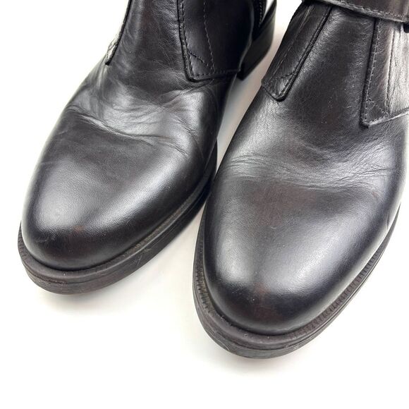 Emanuele Crasto Dark Brown Italian Leather Moto Biker Boots size 8.5 - Picture 4 of 7